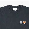 MAISON KITSUNE ダブルフォックスヘッドパッチ女性用半袖Tシャツ 157225250 [P]