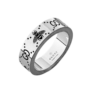 Gucci GG Non-Engraved Ring Silver 6mm 728389 J8400 0728 146316073 [P]
