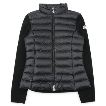 MONCLER Damen Wappen Patch Hoher Kragen Strickmix Daunenjacke 155624002 [P]