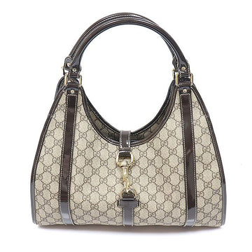 GUCCI 203494 PVC GG Logo Lackleder Trim Jackie Schultertasche 158400418 [P]