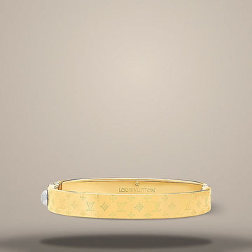 LOUIS VUITTON ナノグラムカフブレスレット - ゴールド仕上げ真鍮 158400572 [P]