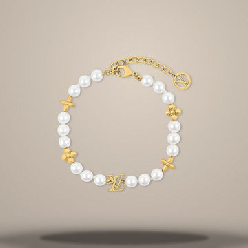 Louis Vuitton My LV Pearl Bracelet in Gold Metal Finish 158400733 [P]