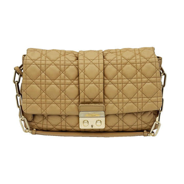 DIOR Beige Lammleder New Lock Schultertasche mit goldfarbener Klappe 158401181 [P]