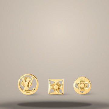 Louis Vuitton Crazy in Lock Earring Set Gold Tone Metal Detail M29272 158401226 [P]