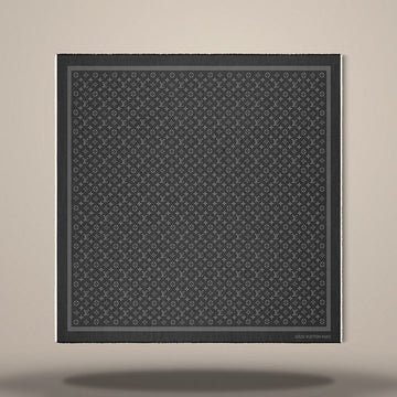 Louis Vuitton Monogram Denim Shawl Black M98342 158401495 [P]