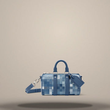 LOUIS VUITTON Keepall Bandoulière 25 Indigo Blau 158401805 [P]