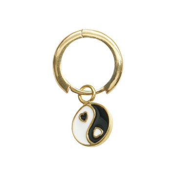 Wilhelmina Garcia Black Yin Yang Drop Earrings 152739562 [P]
