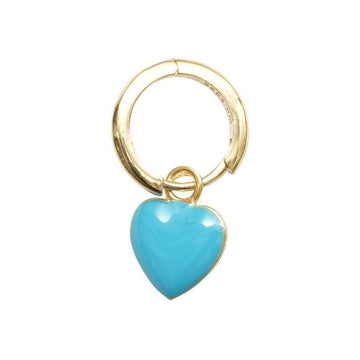 Wilhelmina Garcia Gold Turquoise Heart Drop Earrings HRT005-TURQUOISE 152739551 [P]
