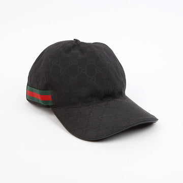 GUCCI ウェブ GG キャンバス キャップ ブラック 158192677 [P]