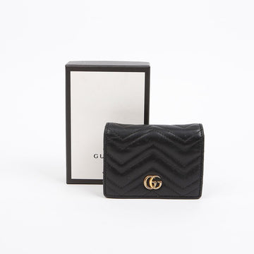 Gucci GG Marmont Matelassé Black Cardholder 158335797 [P]