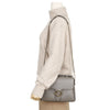 GUCCI Interlocking Leder Top Handle Ketten Schultertasche Grau 158335905 [P]