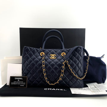 CHANEL Seasonal Top Handle Chain Shoulder Bag Shopper 158404986 [P]