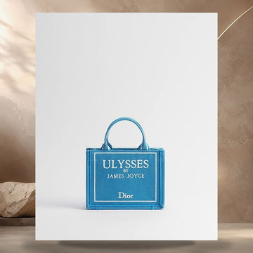 DIOR Buch-Tote-Umhängetasche Mini Hellblau & Weiß Buchdeckel Stickerei (20,5 x 16 x 7 cm) 2BTCA649JAB_H511 158406043 [P]