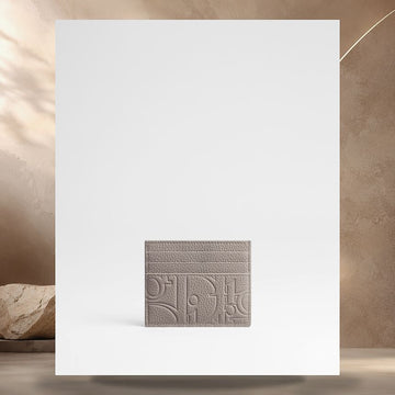 Dior Card Holder Trianon Grey Gravity Leather 158406195 [P]