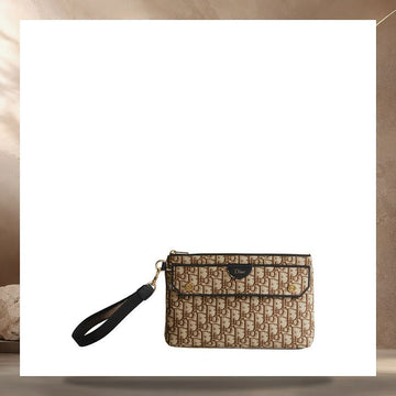 DIOR Pocket Jet A5 Dreieieckstasche Braun Oblique Jacquard 158406209 [P]