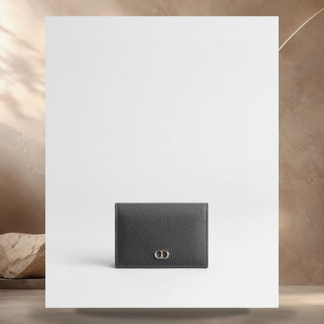 DIOR Business Card Holder aus grauem Flanellgewebe aus Kalbsleder 2ICCH210IDC_H08G 158406220 [P]