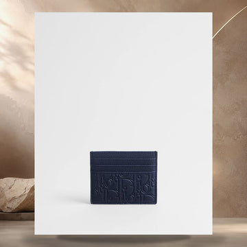 DIOR カードケース ネイビーブルー グラビティ レザー 158406242 [P]