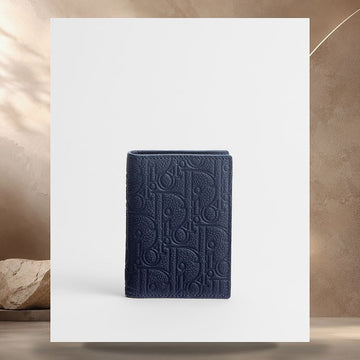 DIOR Bifold-Kartenetui in Navy Blau aus Gravitationsleder 158406267 [P]