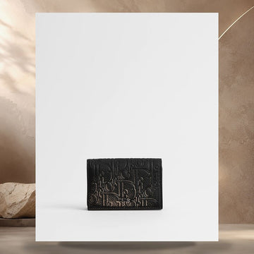 Dior Business Card Wallet Black Leather 2ESCH178FLG_H00N 158406337 [P]