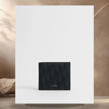 DIOR [Münzfach] Brieftasche Schwarz Oblique Jacquard 2OBBC027YSE_H03E 158406800 [P]