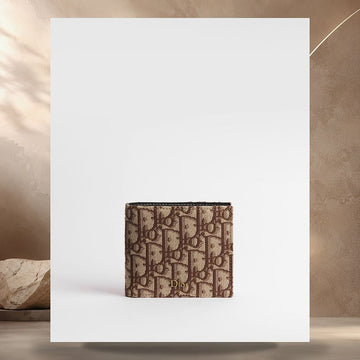 DIOR Münzgeldbörse braun Oblique Jacquard 158406802 [P]