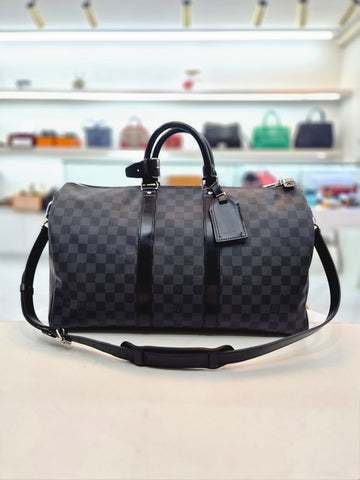 Louis Vuitton Keepall Bandoulière Damier Graphite Boston Bag N41418 158407281 [P]