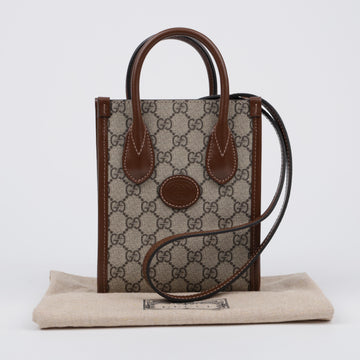 GUCCI Interlocking G Mini Tote Bag Braun 158314044 [P]