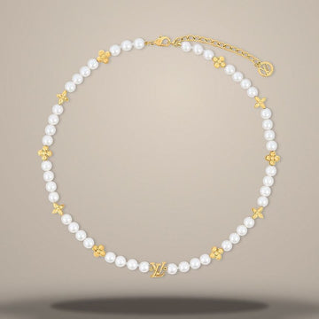 LOUIS VUITTON My LV Perle Collier mit goldfarbener Metallbeschichtung M4767U 158404094 [P]
