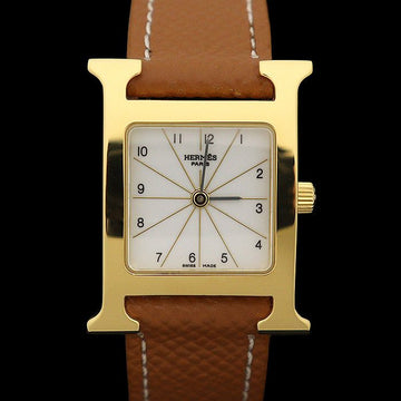 HERMES ステンレススチールクォーツゴールド 女性用時計 21MM HH1.201 158408562 [P]