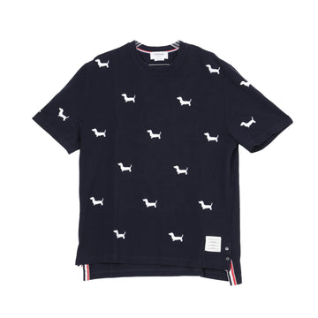 THOM BROWNE Klassisches Piqué Hector T-Shirt mit kurzen Ärmeln Größe 5 158336045 [P]