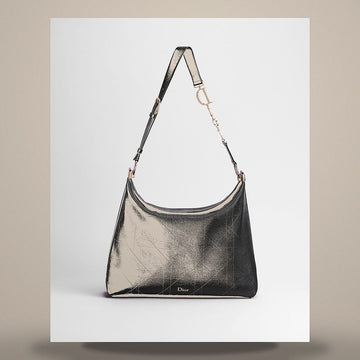 LOUIS VUITTON Dior Dioli Tasche Large Schwarz Platt Cannage Kalbsleder 158408804 [P]