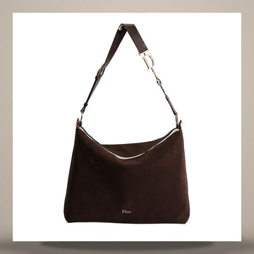 Louis Vuitton Diorah Large Chocolate Brown Suede Calfskin Bag 158408810 [P]