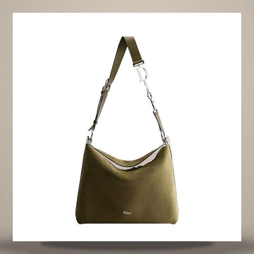 LOUIS VUITTON Dior Diolii Tasche Medium Khaki Wildleder Kalbsleder 158408813 [P]