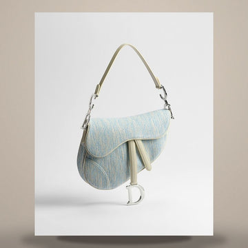 Louis Vuitton Saddle Strap Bag Celeste Blue Dior Oblique Washed Jacquard M0455PGHF_M43I 158408886 [P]