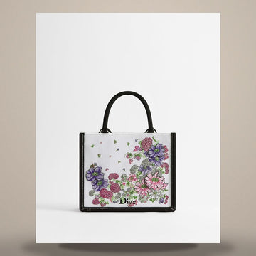 LOUIS VUITTON Dior Book Tote Schultertasche klein mehrfarbig Dior Hortensia Garten Stickerei (26,5 x 22 x 14 cm) M1404OEUH_M20E 158408911 [P]