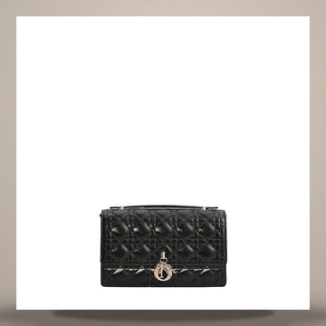LOUIS VUITTON My Dior Top Handle Bag Schwarz Cannage Kalbsleder M0997ONGE_M900 158408934 [P]