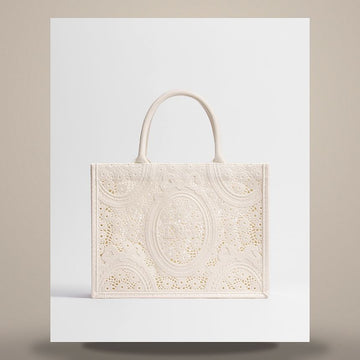 LOUIS VUITTON Medium Tote Bag mit Tragegurt aus Baumwolle und Kalbsleder Innenfutter (36 x 27,5 x 16,5 cm) M1354OEUB_M941 158408942 [P]