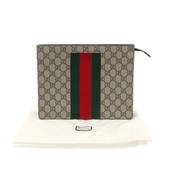 GUCCI GGシュプリームキャンバスウェブポーチ 158408972 [P]