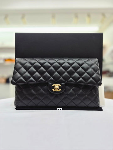 CHANEL クラシック フラップ クラッチバッグ ラムスキン 27番台 A57650 158409187 [P]