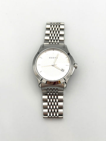 GUCCI Zeitloses 38MM Quarz Stahlarmbanduhr (YA126401) 158409308 [P]