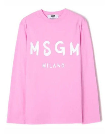 MSGM Brushed Logo Long Sleeve T-Shirt 152204723 [P]