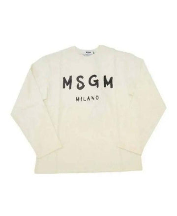 MSGM Brushed Logo Long Sleeve T-Shirt 152204725 [P]