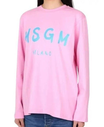 MSGM Brushed Logo Long Sleeve T-Shirt 152204763 [P]