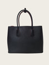 PRADA Schwarze Saffiano Goldene Doppel-Tote Schultertasche Medium 158409737 [P]
