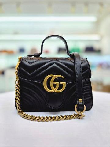 Gucci Mini Black Top Handle Shoulder Crossbody Bag 547260 158410172 [P]