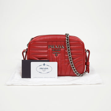 Prada Red Leather Diagram Crossbody 158188707 [P]