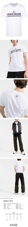 Stone Island Logo Tricolor One T-Shirt White 76152NS92 V0001 51339825 [P]
