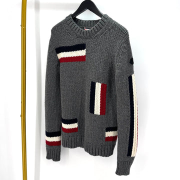 Moncler Long Sleeve Knit with Black Logo 158418715 [P]