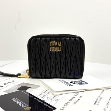 Miu Miu Zipper Wallet Black 158419045 [P]
