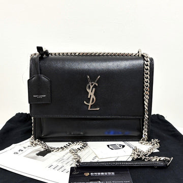 Saint Laurent Sunset Chain Shoulder Bag Medium Black (442906) 158419099 [P]